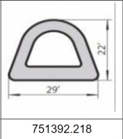 Силиконовый уплотнитель D-образный 751392.218
